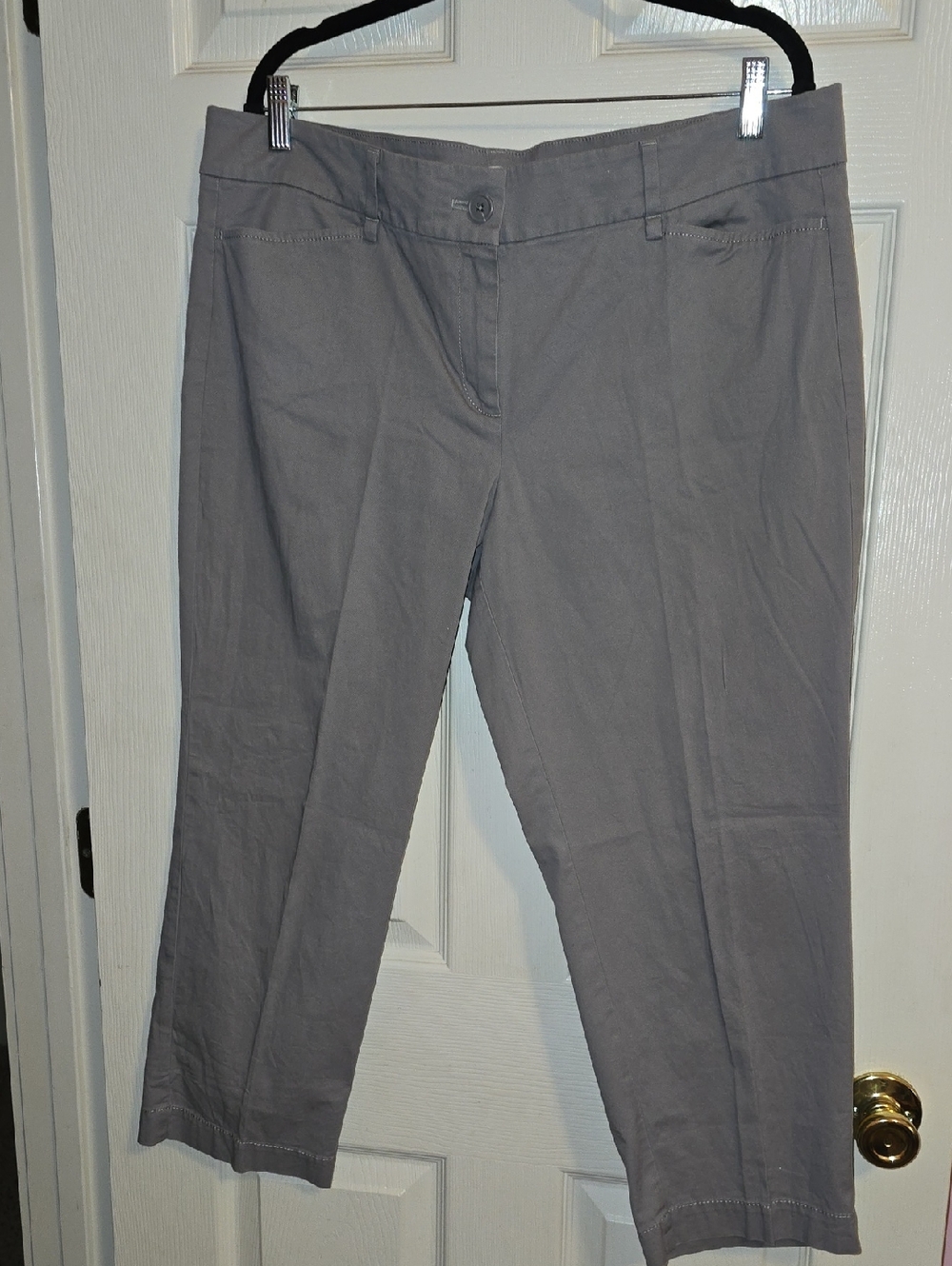 NWOT LOFT Gray Cropped Ankle Pants